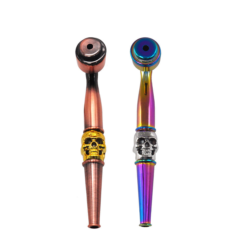 cigarette smoke accessory metal pipe Glitzy Ghost head thin rod smoke set portable washable with cap
cigarette smoke accessory metal pipe Glitzy Ghost head thin rod smoke set portable washable with cap