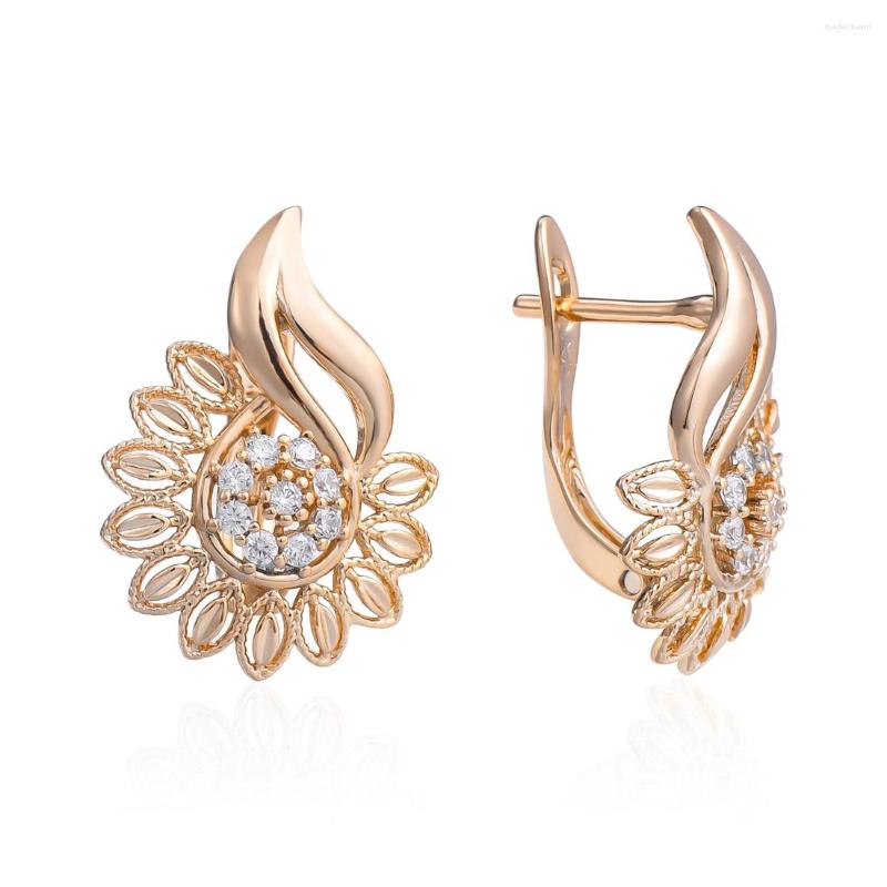 Stud Earrings Dckazz Designer Flower Petal Luxury 585rose Gold Color Crystal Drop Earring Women's Metal Jewelry Accessories
Stud Earrings Dckazz Designer Flower Petal Luxury 585rose Gold Color Crystal Drop Earring Women's Metal Jewelry Accessories