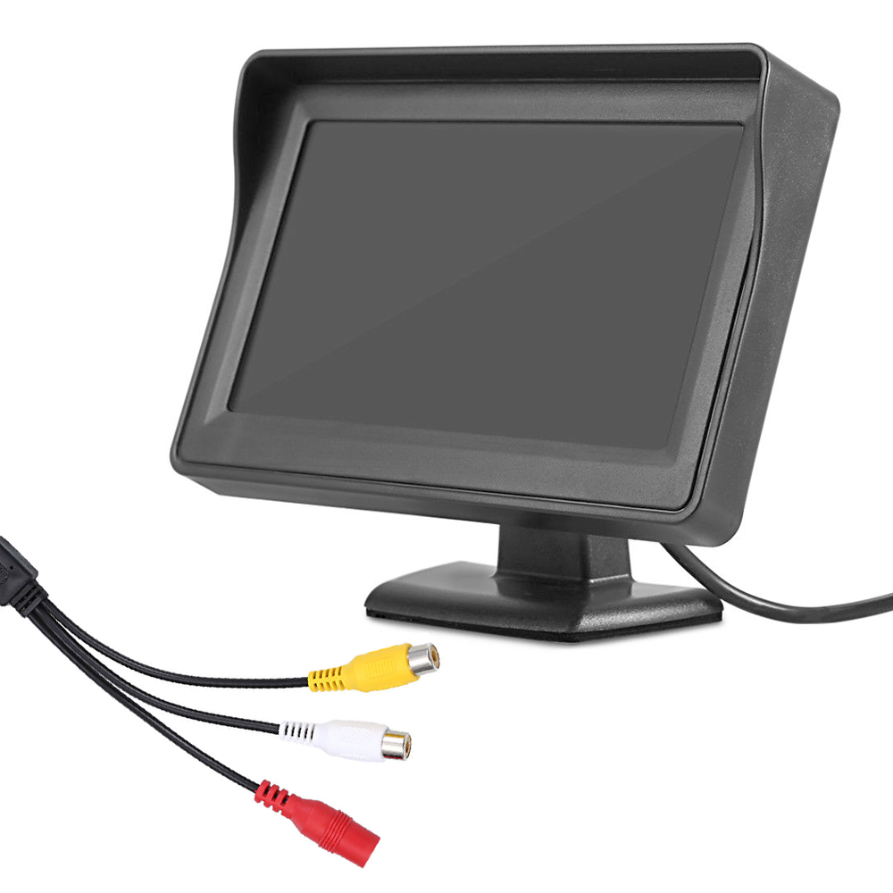 Car Rear View Camera Wide Degree 4.3 inch TFT LCD Color Display Monitor Waterproof Night Vision Reversing Backup Camera