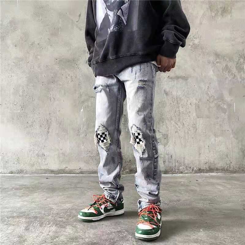 Pants Men' Fashion Fog Jeans High Street Casual Destruction Washing Brand Unisex Denim Straight Men Women Justi Biber Ripped Hip Hop Slim, N31 washed light blue
Pants Men' Fashion Fog Jeans High Street Casual Destruction Washing Brand Unisex Denim Straight Men Women Justi Biber Ripped Hip Hop Slim, N31 washed light blue