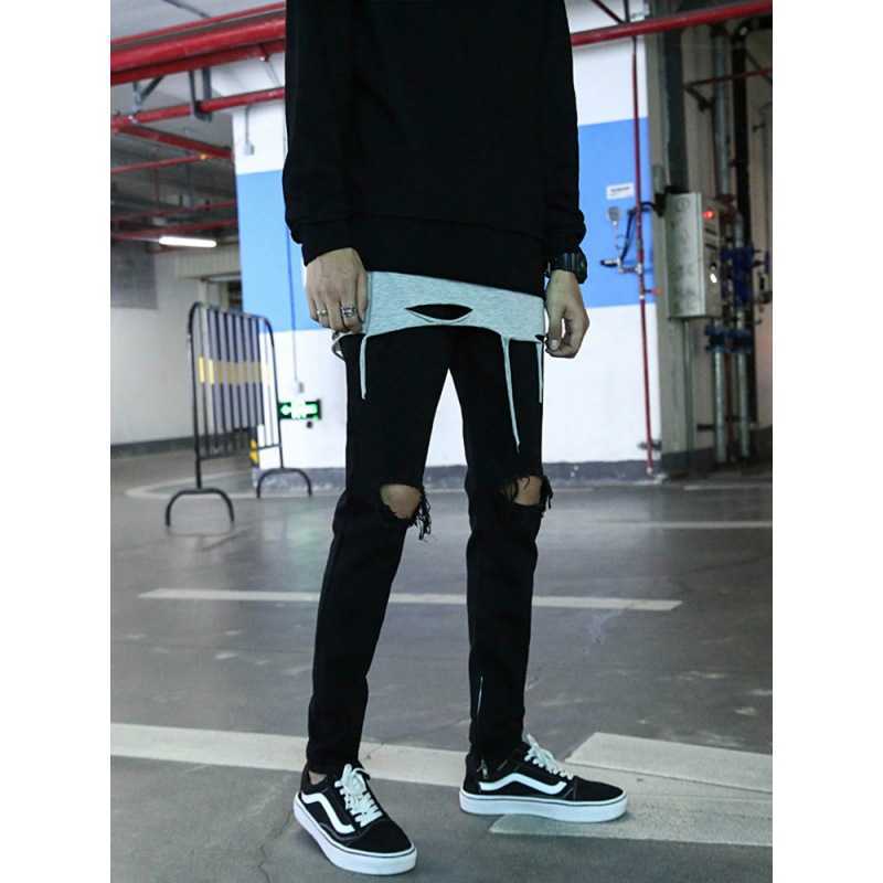 Pants Men's Fog Jeans Fashion Broken Men High Street Black Slim Casual Justi Biber Ripped Hip Hop Fit Designer Luxury Elastic Y2K, Black regular
Pants Men's Fog Jeans Fashion Broken Men High Street Black Slim Casual Justi Biber Ripped Hip Hop Fit Designer Luxury Elastic Y2K, Black regular