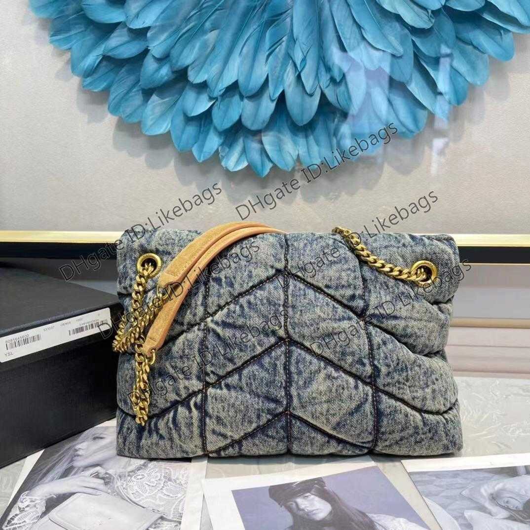 Yslity LOULOU Puffer Denim Flap Bag Luxury Designer Women Tote Handbag Purse Frosted Cowboy Shoulder Bags Crossbody Clutch Gold Chain Pu YSLity bRT 7MXO, White with gold chain
Yslity LOULOU Puffer Denim Flap Bag Luxury Designer Women Tote Handbag Purse Frosted Cowboy Shoulder Bags Crossbody Clutch Gold Chain Pu YSLity bRT 7MXO, White with gold chain