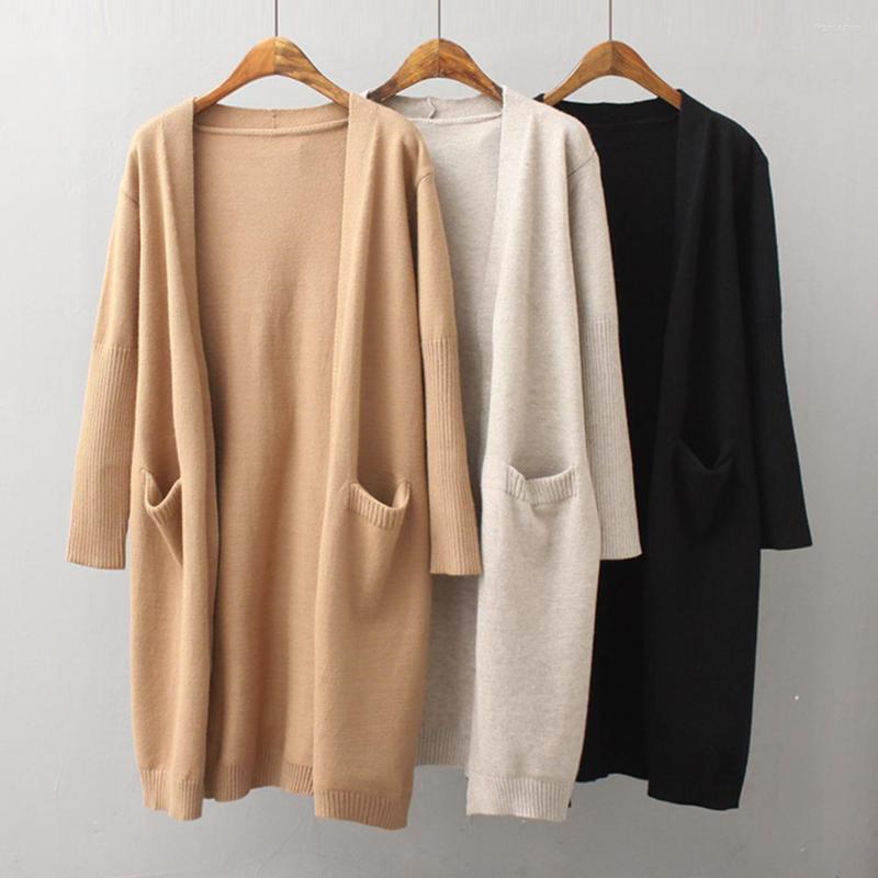 Women' Knits Women Autumn Long Knitted Outerwears Sleeve V-Neck Sweater Coat Soft Warm Cardigan Patch Pockets Loose Jacket, Black
Women' Knits Women Autumn Long Knitted Outerwears Sleeve V-Neck Sweater Coat Soft Warm Cardigan Patch Pockets Loose Jacket, Black