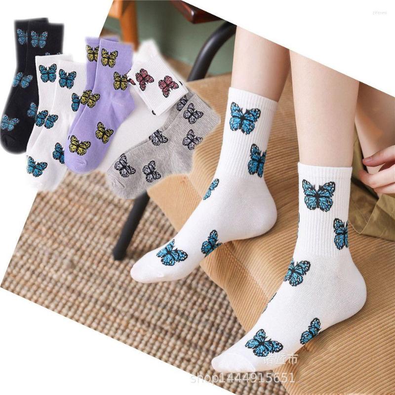 Women Socks Casual Streetwear Candy Colors Breathable Butterfly Embroidered Cotton Korean Style, Black
Women Socks Casual Streetwear Candy Colors Breathable Butterfly Embroidered Cotton Korean Style, Black