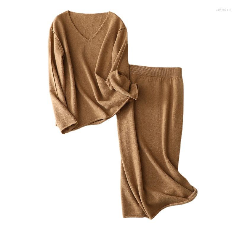 Work Dresses Cashmere Suit Tops With Skirt For Women Autumn Winter Knitting Fashion V-neck Elegant Two-piece Pure Dress, Color 03
Work Dresses Cashmere Suit Tops With Skirt For Women Autumn Winter Knitting Fashion V-neck Elegant Two-piece Pure Dress, Color 03