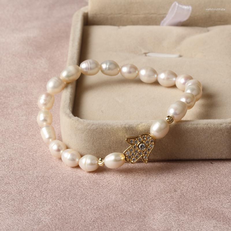 Charm Bracelets Natural Freshwater Pearl Copper Bead Pendant Elastic Bracelet For Women
Charm Bracelets Natural Freshwater Pearl Copper Bead Pendant Elastic Bracelet For Women