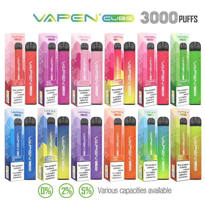 Original VAPEN CUBE 3000Puffs Disposable Vape Pen 0% 2% 5% Nic Device Electronic e cigarettes Kits 8ML Capacity 1000mAh Battery Vaporizer Multi Flavors VS PUFF FLEX
Original VAPEN CUBE 3000Puffs Disposable Vape Pen 0% 2% 5% Nic Device Electronic e cigarettes Kits 8ML Capacity 1000mAh Battery Vaporizer Multi Flavors VS PUFF FLEX