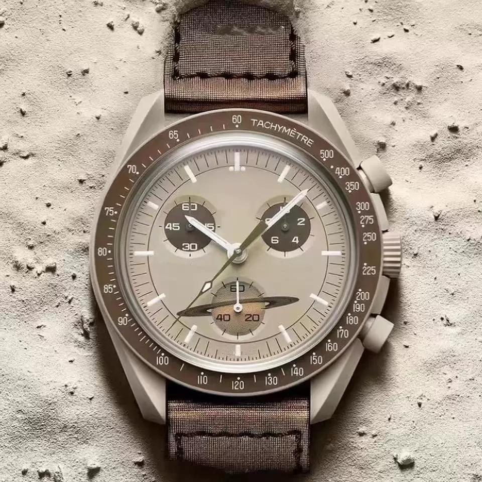 Moon Mens Watches Full Function Quarz Chronograph Watch Mission to Mercury 42mm Nylon Limited Edition Master Wristwatches 2023 New, Extra
Moon Mens Watches Full Function Quarz Chronograph Watch Mission to Mercury 42mm Nylon Limited Edition Master Wristwatches 2023 New, Extra