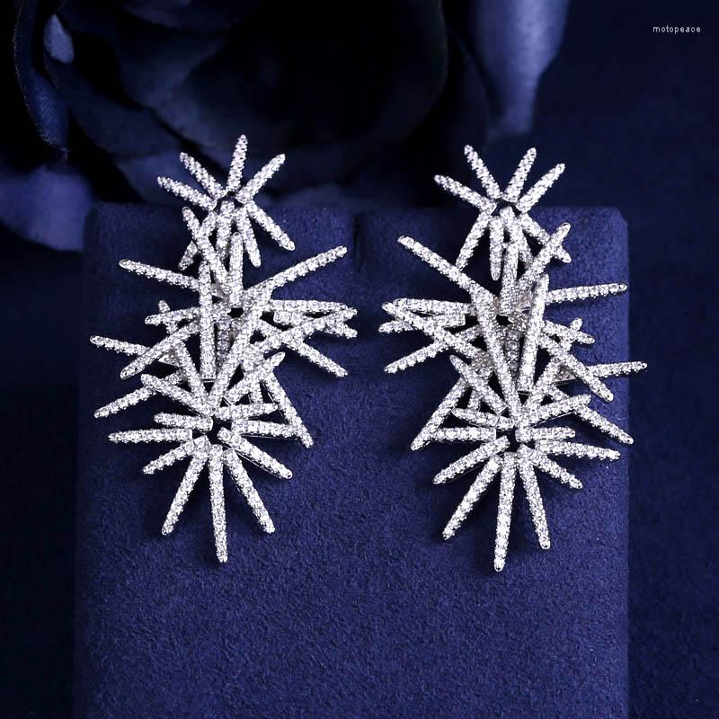 Stud Earrings Fashion Cubic Zirconia Fireworks Shaped Full Stones Drop Gorgeous Women's Accessaries White Colour
Stud Earrings Fashion Cubic Zirconia Fireworks Shaped Full Stones Drop Gorgeous Women's Accessaries White Colour
