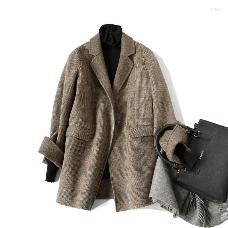 Women' Suits 8023 High Quality Women 90% Wool Suit Double Side Chic Fashion Urban Elegant Office Lady Winter Classical Vintage Plaid Blazer, 8023 blue plaid
Women' Suits 8023 High Quality Women 90% Wool Suit Double Side Chic Fashion Urban Elegant Office Lady Winter Classical Vintage Plaid Blazer, 8023 blue plaid