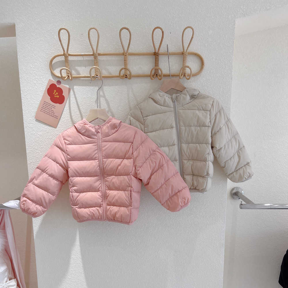 Children's light down jacket Short style boys and girls' children's Super light down jacket for middle and large children