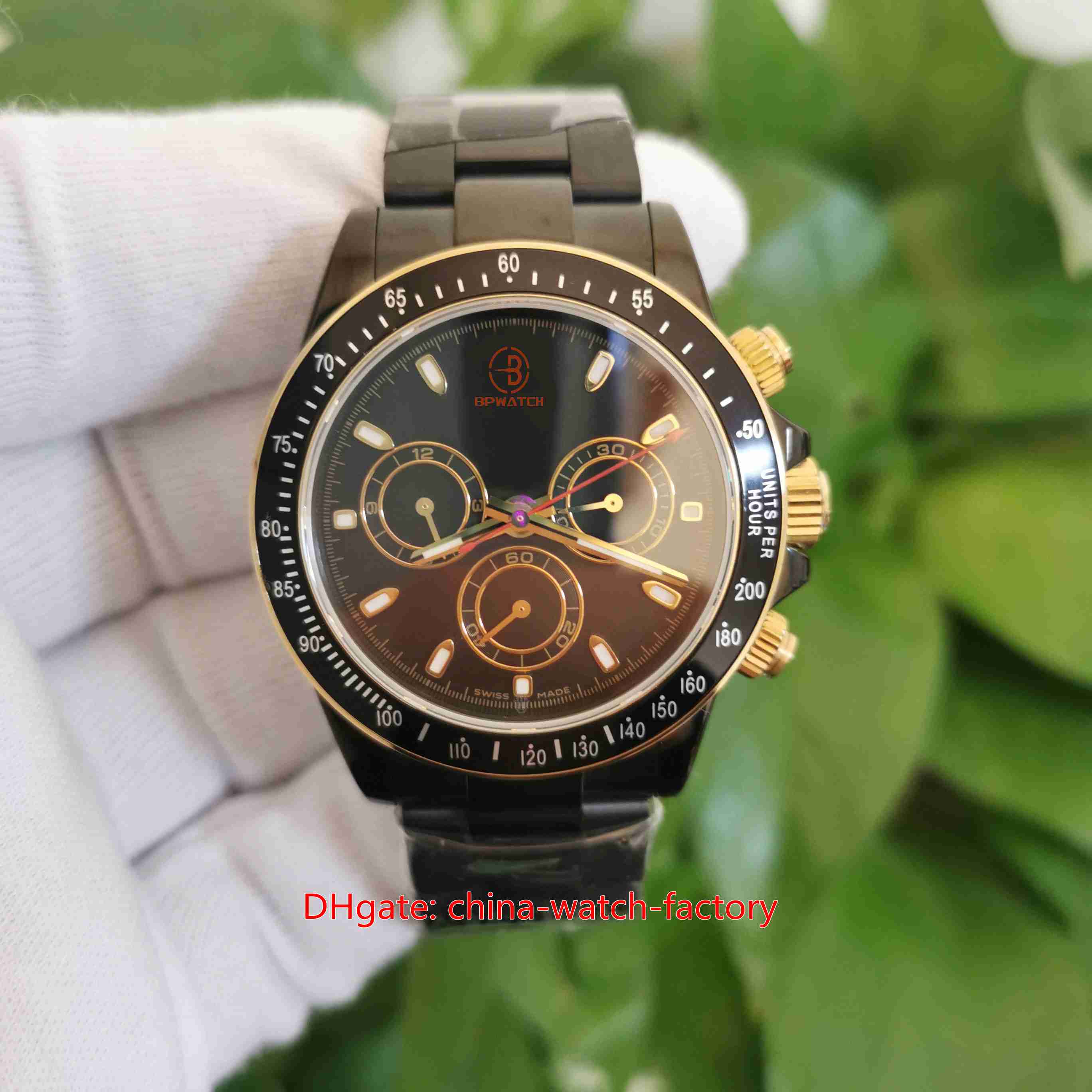 Better Version Mens Watch CAL.4130 Movement 40mm Cosmograph Chronograph Workin Black PVD Case Watches Transparent Mechanical Automatic Men's Wristwatches, No box papers
Better Version Mens Watch CAL.4130 Movement 40mm Cosmograph Chronograph Workin Black PVD Case Watches Transparent Mechanical Automatic Men's Wristwatches, No box papers