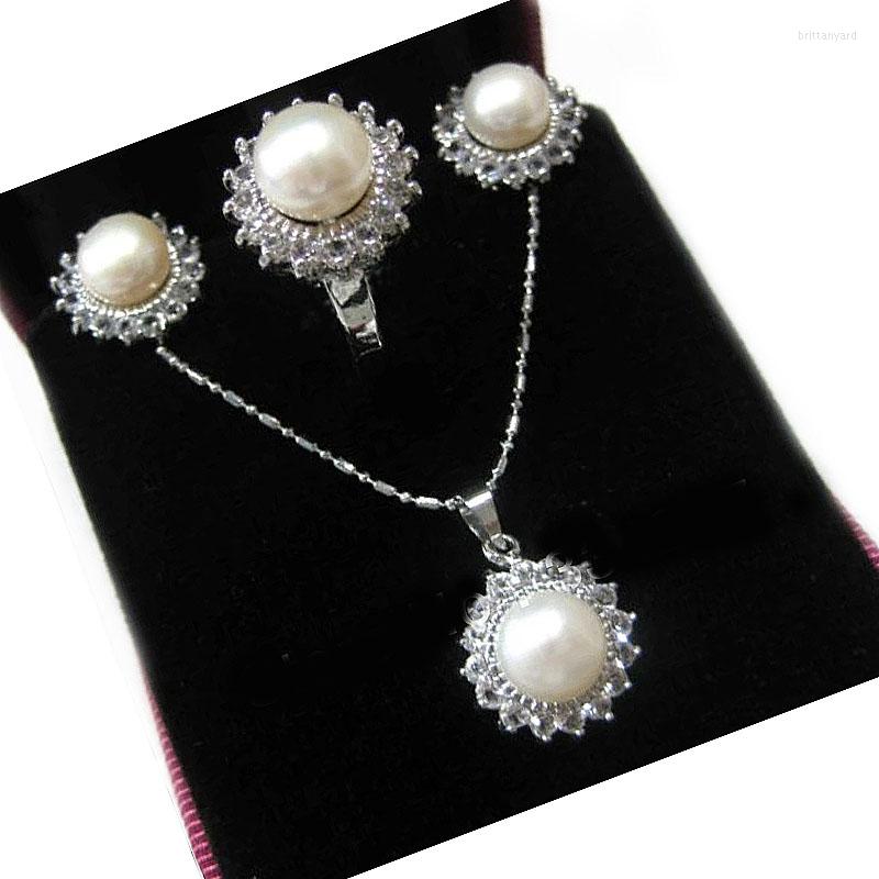 Necklace Earrings Set Fine Cultured 8-9mm White/pink/black Pearl CZ Earring/pendant Ring, Picture shown
Necklace Earrings Set Fine Cultured 8-9mm White/pink/black Pearl CZ Earring/pendant Ring, Picture shown