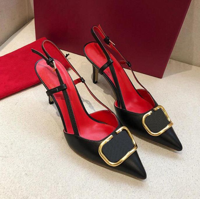 2022 Women High Heel Sandal Classics Black 8cm Thin Heel Pointed Toe Real Leather Women Sandal With Dust Bag 34, 12
2022 Women High Heel Sandal Classics Black 8cm Thin Heel Pointed Toe Real Leather Women Sandal With Dust Bag 34, 12