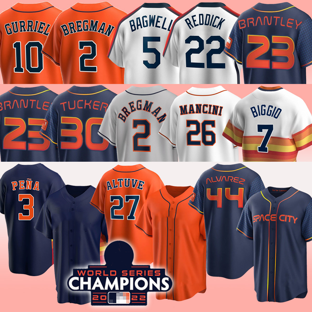 Houston 27 Jose Altuve Astros Baseball Jerseys 2022 World Series Alex Bregman Yordan Alvarez Kyle Tucker Aledmys Diaz Yuli Gurriel Cristian Javier Jeremy Pena, Men(tia kong ren )
Houston 27 Jose Altuve Astros Baseball Jerseys 2022 World Series Alex Bregman Yordan Alvarez Kyle Tucker Aledmys Diaz Yuli Gurriel Cristian Javier Jeremy Pena, Men(tia kong ren )