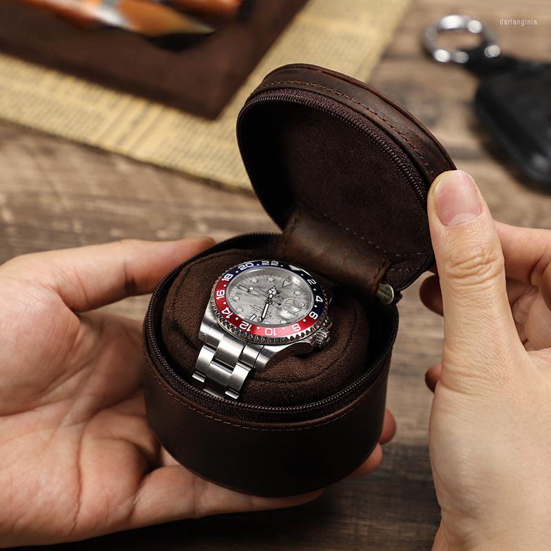 Watch Boxes Single Leather Creative Storage Travel Zipper Round Box Free Engraving Logo Or Name Case Organizer Gift
Watch Boxes Single Leather Creative Storage Travel Zipper Round Box Free Engraving Logo Or Name Case Organizer Gift