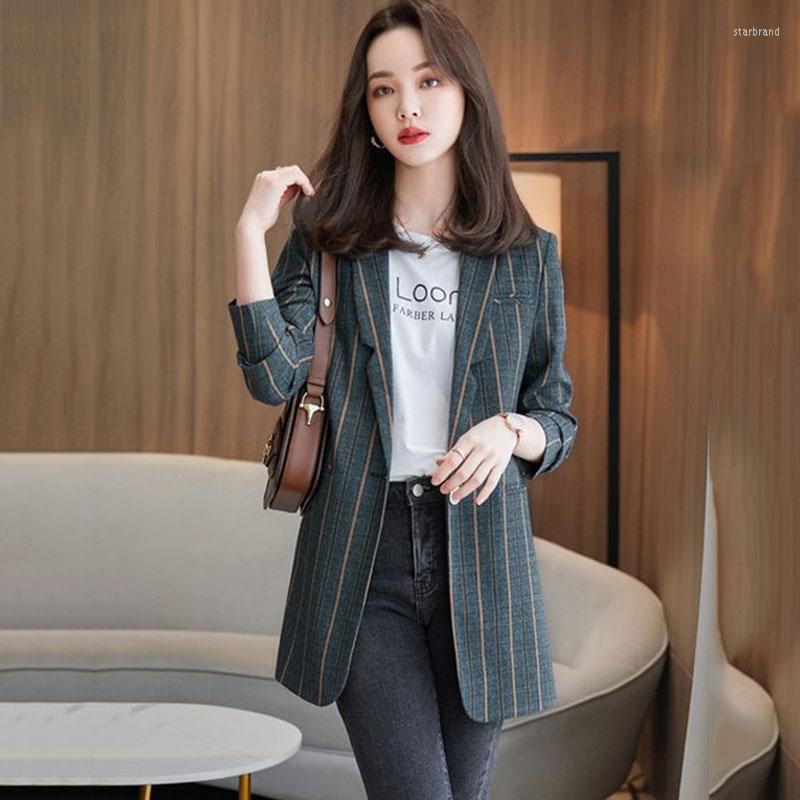 Women' Suits Fashion Female Casual Suit Coat Spring Autumn British Style Jacket Long Striped Blazer Professional Women' Clothing, Blue
Women' Suits Fashion Female Casual Suit Coat Spring Autumn British Style Jacket Long Striped Blazer Professional Women' Clothing, Blue