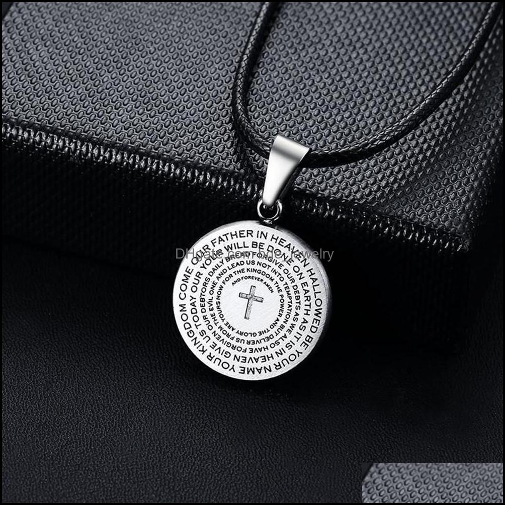 Pendant Necklaces Pendant Necklaces Modyle 2021 Leather Chain Sier Color Cross Prayer Necklace For Man The S Catholic Jewelry Whole2 Dhgy9
Pendant Necklaces Pendant Necklaces Modyle 2021 Leather Chain Sier Color Cross Prayer Necklace For Man The S Catholic Jewelry Whole2 Dhgy9