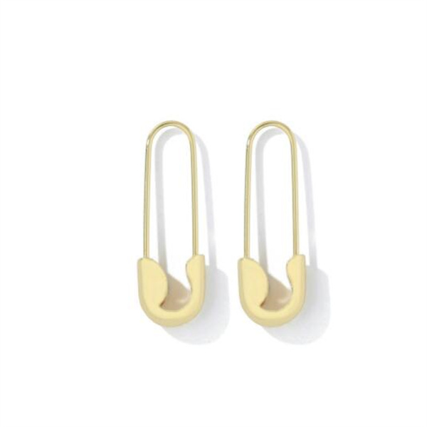 U-shaped Stud Charm Paper Clip Pin metal Gold Rose Color Earrings Jewelry Pinna Minimalist Jewelry GC1785