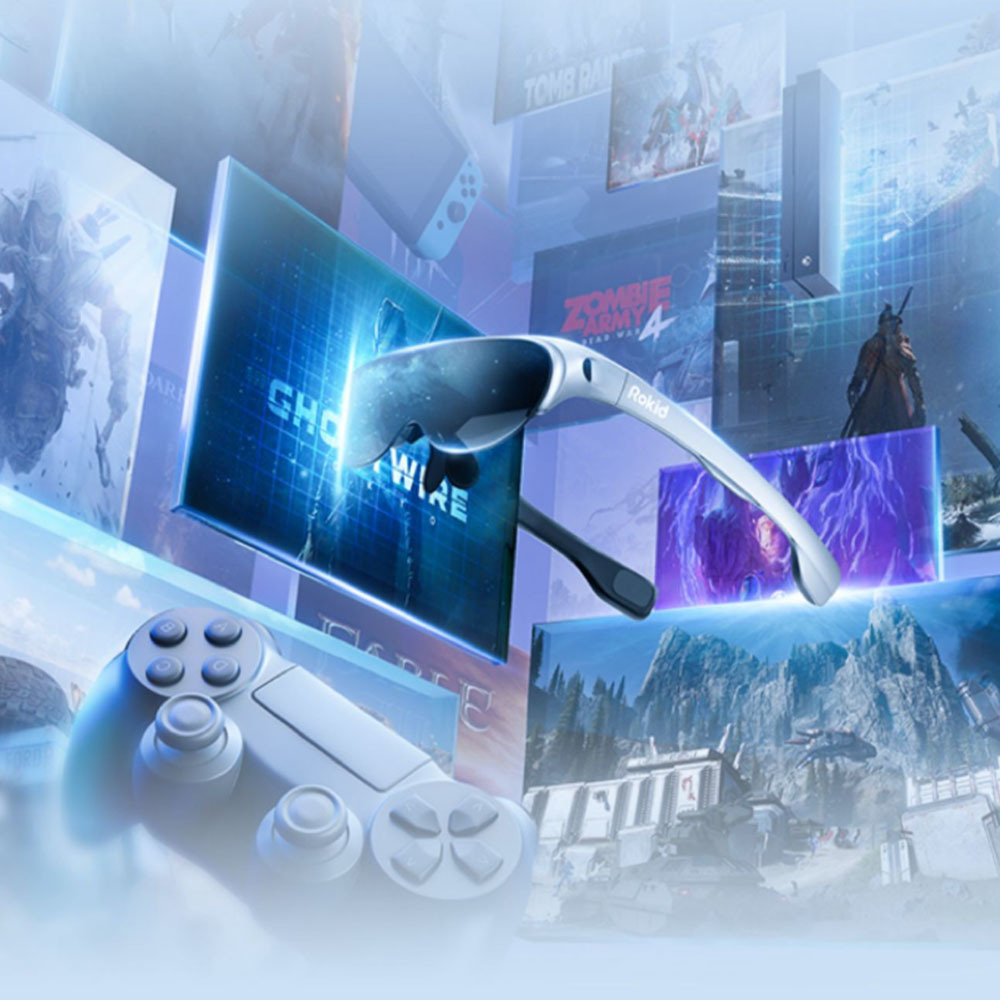 VR/AR Accessorise Rokid Air 3D AR Glasses Foldable VR Smart Glasses At Home Play Games Connect Mobile Phone Private 4K Giant Screen Cinema 221107