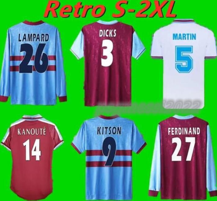 95 97 LAMPARD LAZARIDIS Retro Soccer Jerseys COTTEE DOWIE BISHOP DICKS DI CANIO FERDINAND KITSON COTTEE Home Away 100TH Football Shirt 666, Fg11077 1989 1990 home
95 97 LAMPARD LAZARIDIS Retro Soccer Jerseys COTTEE DOWIE BISHOP DICKS DI CANIO FERDINAND KITSON COTTEE Home Away 100TH Football Shirt 666, Fg11077 1989 1990 home