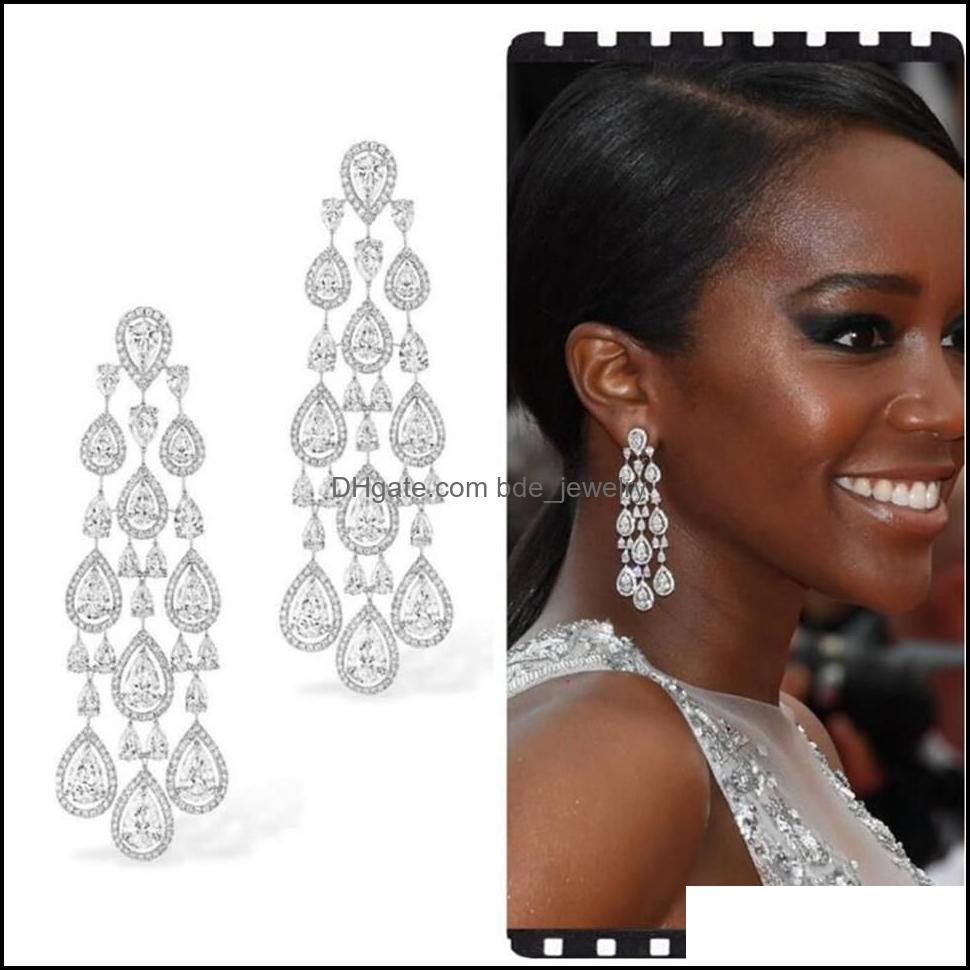 Dangle Chandelier Handmade Dangle Earrings Luxury Jewelry 18K Gold Fill Water Drop White Topaz Cz Diamond Banquet Party Women Wedd Dhahj
Dangle Chandelier Handmade Dangle Earrings Luxury Jewelry 18K Gold Fill Water Drop White Topaz Cz Diamond Banquet Party Women Wedd Dhahj