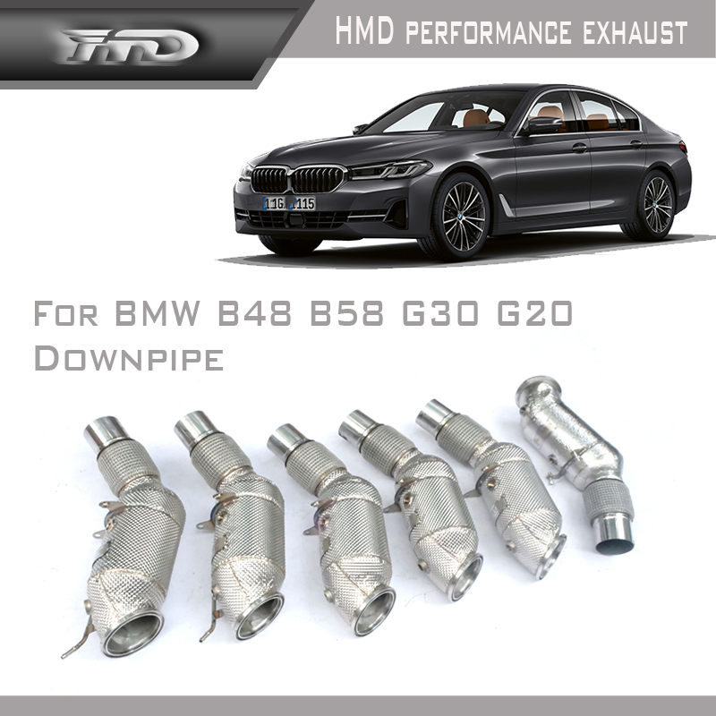 

HMD Exhaust System High Flow Performance Downpipe For BMW N55 E80 E82 E90 E92 G20 B48 B58 Stainless Steel Catted pipe With Catalyst