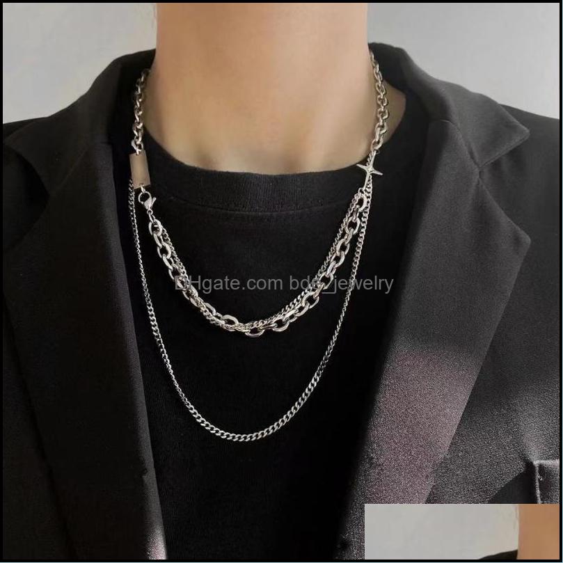 Chains Chains Stainless Steel Double Layer Punk Necklace For Men Women Hip Hop Cross Metal Link Statement Chain Neklace Fashion Stre Dhmqu
Chains Chains Stainless Steel Double Layer Punk Necklace For Men Women Hip Hop Cross Metal Link Statement Chain Neklace Fashion Stre Dhmqu