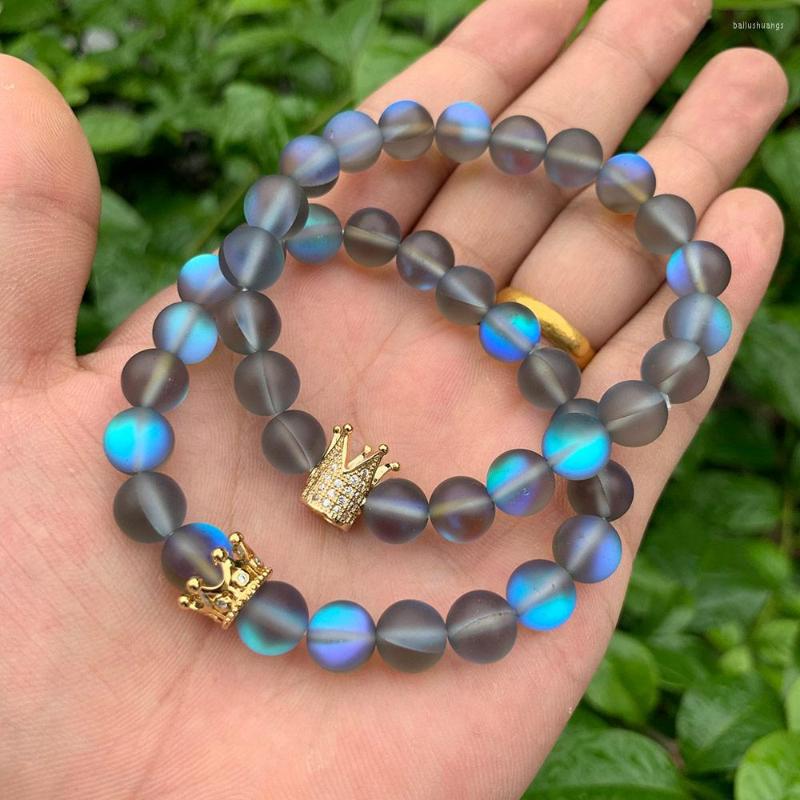 Charm Bracelets 2pcs/set CZ Crown Charms Women Bracelet Stone Beads Grey Crystal Moonstone Bangles For Jewelry
Charm Bracelets 2pcs/set CZ Crown Charms Women Bracelet Stone Beads Grey Crystal Moonstone Bangles For Jewelry