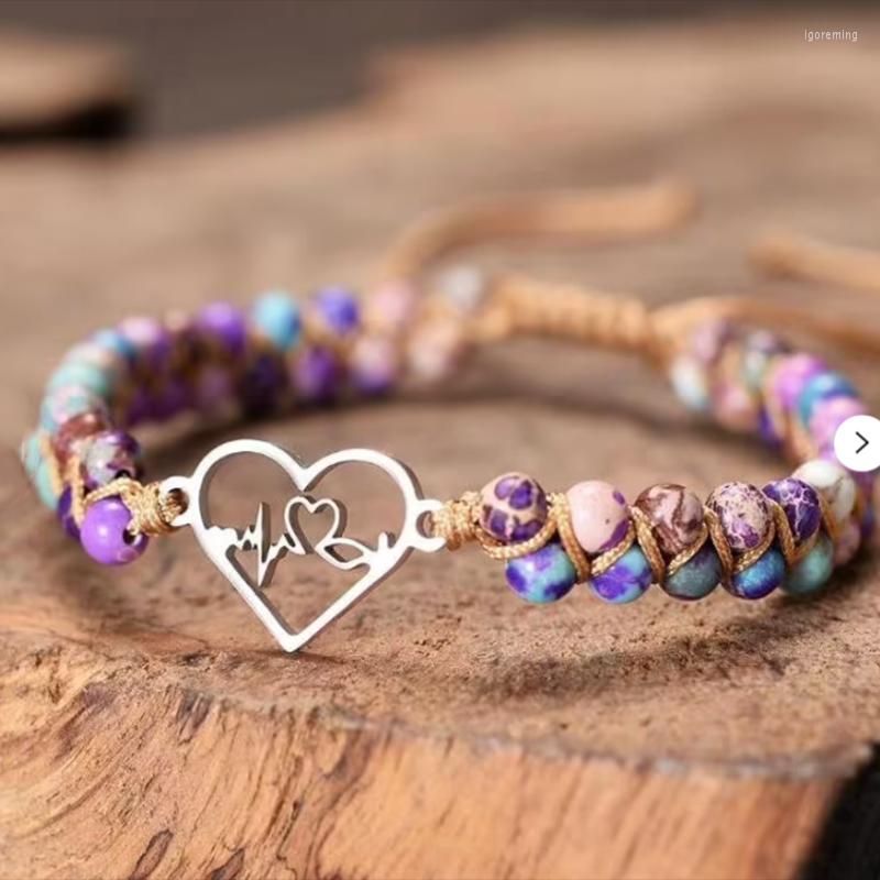 Charm Bracelets Heartbeat Stone Anxiety Bracelet-Natural Healing Balance Spiritual Protection Meditation Calm Bracelet-Mental Health Gift
Charm Bracelets Heartbeat Stone Anxiety Bracelet-Natural Healing Balance Spiritual Protection Meditation Calm Bracelet-Mental Health Gift
