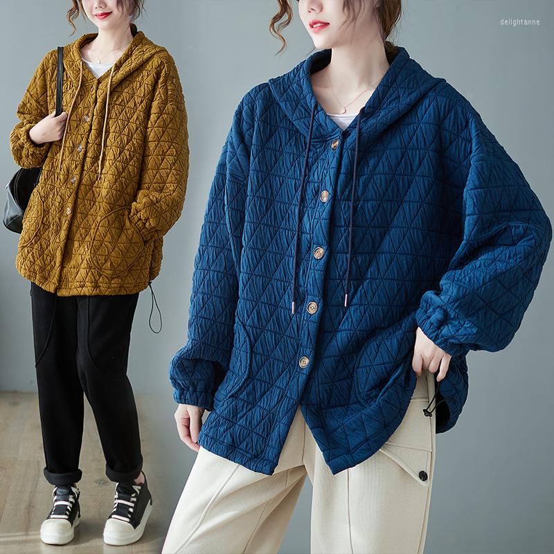 Women's Down 2022 Winter Coat Fashion Hooded Lingge Cotton Jacket Women Oversize Clothing Parker Long-Sleeve Top Black Plus Size Outerwear
Women's Down 2022 Winter Coat Fashion Hooded Lingge Cotton Jacket Women Oversize Clothing Parker Long-Sleeve Top Black Plus Size Outerwear