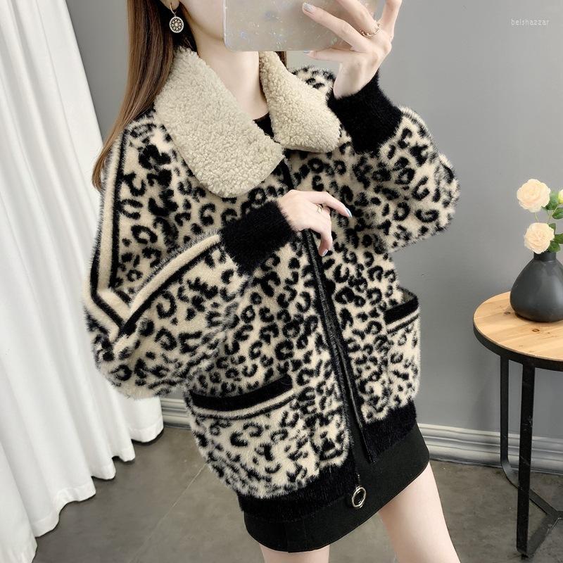 Women's Knits Woman Sweater Cardigan Wool Turn-down Collar Knitting Zippers Leopard Color Woman's Clothing Drop Sale RZ342, Randomcolor
Women's Knits Woman Sweater Cardigan Wool Turn-down Collar Knitting Zippers Leopard Color Woman's Clothing Drop Sale RZ342, Randomcolor