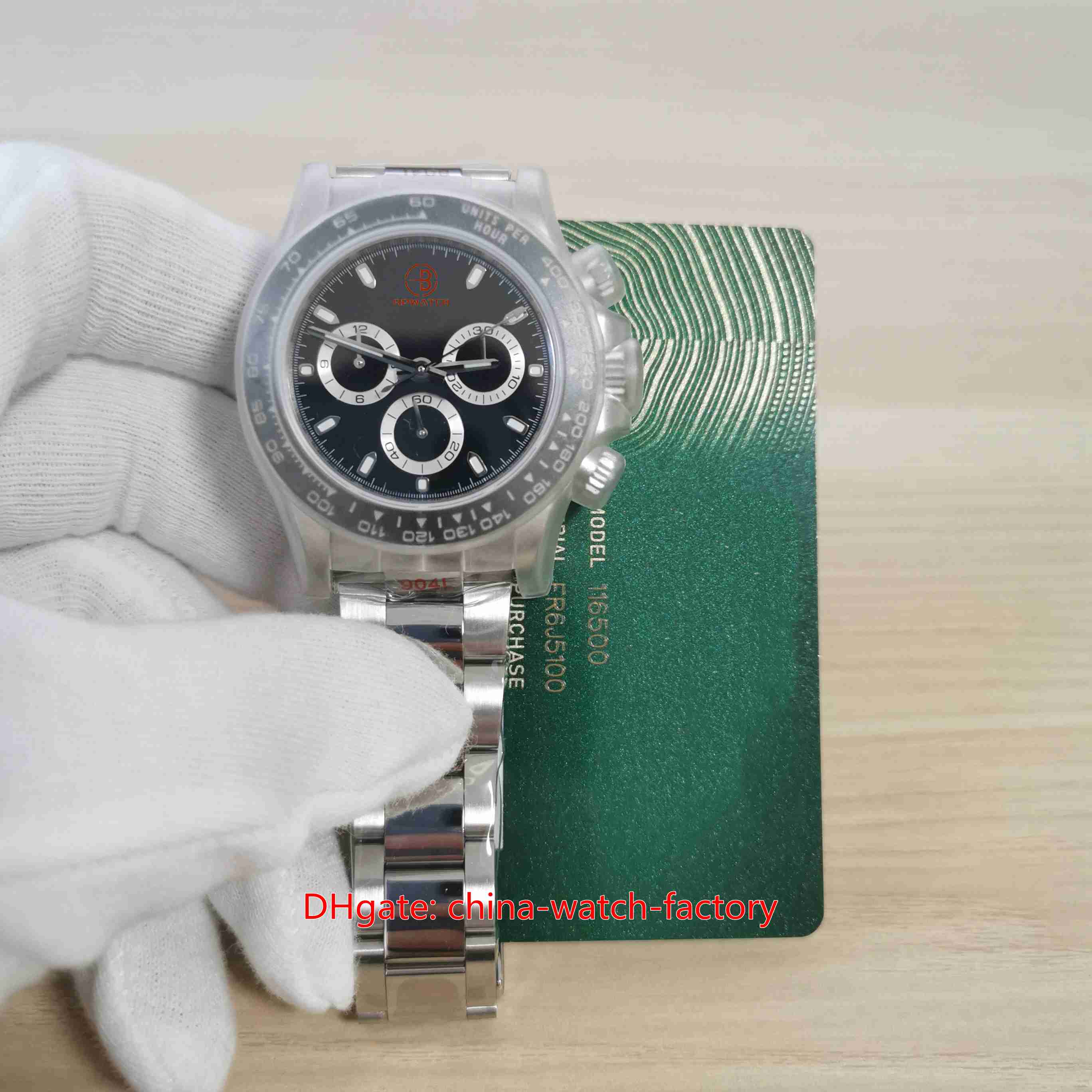 EW Factory Mens Watch Ultra-thin Watches 40mm x 12.5mm Cosmograph 116500-0002 Ceramic Chronograph Workin ETA 7750 Mechanical Automatic Men's Wristwatches Card, No box papers
EW Factory Mens Watch Ultra-thin Watches 40mm x 12.5mm Cosmograph 116500-0002 Ceramic Chronograph Workin ETA 7750 Mechanical Automatic Men's Wristwatches Card, No box papers