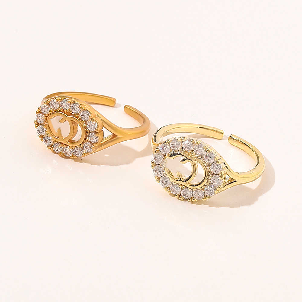 Fashion Jewelry Designer Rings Women Loves Charms Wedding Supplies Crystal 18K Gold Plated Copper Finger Adjustable Ring Luxury Accessories
Fashion Jewelry Designer Rings Women Loves Charms Wedding Supplies Crystal 18K Gold Plated Copper Finger Adjustable Ring Luxury Accessories