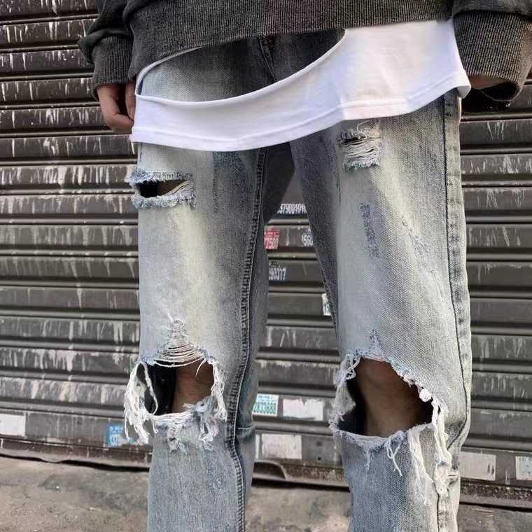 Pants Jeans Fashion Men' Fog High Street Vibe Trendy Men Brand Cut Slim Straight Justi Biber Ripped Hip Hop Fit Designer Luxury, 9013 light blue high quality
Pants Jeans Fashion Men' Fog High Street Vibe Trendy Men Brand Cut Slim Straight Justi Biber Ripped Hip Hop Fit Designer Luxury, 9013 light blue high quality