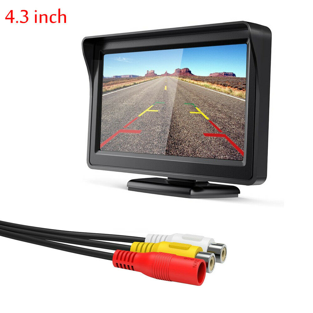 Car Rear View Camera Wide Degree 4.3 inch TFT LCD Color Display Monitor Waterproof Night Vision Reversing Backup Camera