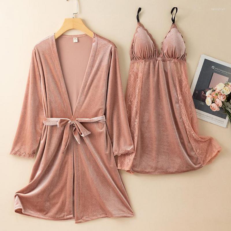 Women's Sleepwear Two Pieces Velour Robe Gown Sleep Suit Womens V-Neck Nightgown Set Lace Kimono Bathrobe Velvet Nightwear Loungewear, Burgundy - b
Women's Sleepwear Two Pieces Velour Robe Gown Sleep Suit Womens V-Neck Nightgown Set Lace Kimono Bathrobe Velvet Nightwear Loungewear, Burgundy - b