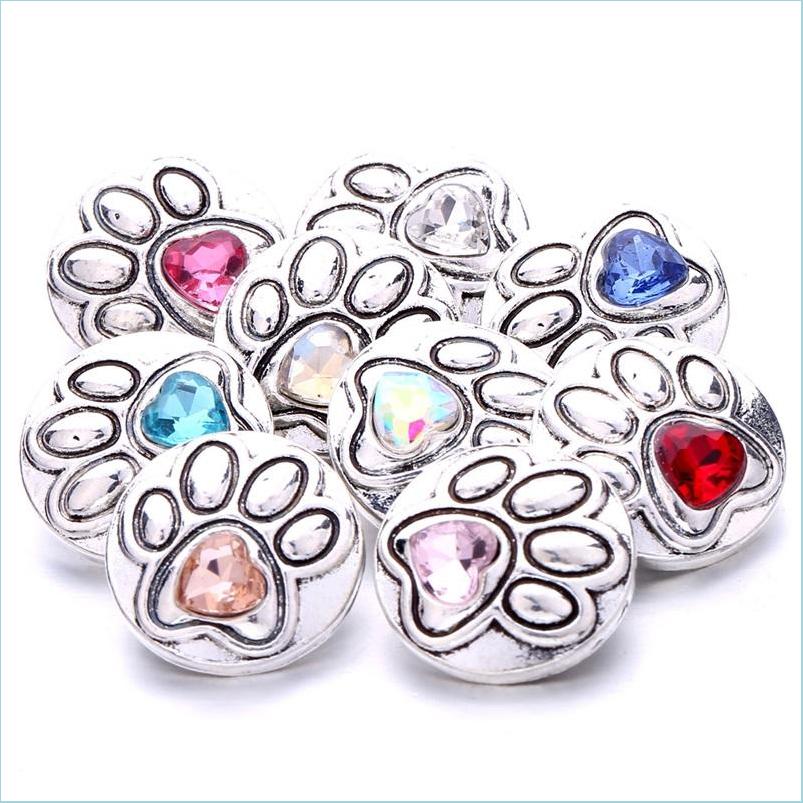 Charms Colorf Crystal Dog Paw Sier Color Snap Button Charms Women Jewelry Findings Pet Loved Rhinestone 18Mm Metal Snaps Buttons Diy Dhyxm
Charms Colorf Crystal Dog Paw Sier Color Snap Button Charms Women Jewelry Findings Pet Loved Rhinestone 18Mm Metal Snaps Buttons Diy Dhyxm