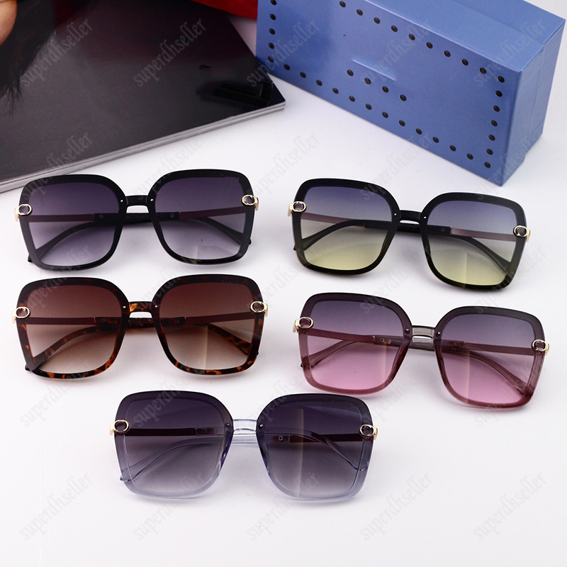 

5 Colors Sunglasses Large Frame Sunglass Oudoor Eyeglasses Top Designer for Women Men Eyewears Mental Frames Driving Sun Glasses Ornamental Goggle Eye Belts