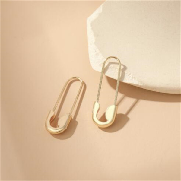 U-shaped Stud Charm Paper Clip Pin metal Gold Rose Color Earrings Jewelry Pinna Minimalist Jewelry GC1785