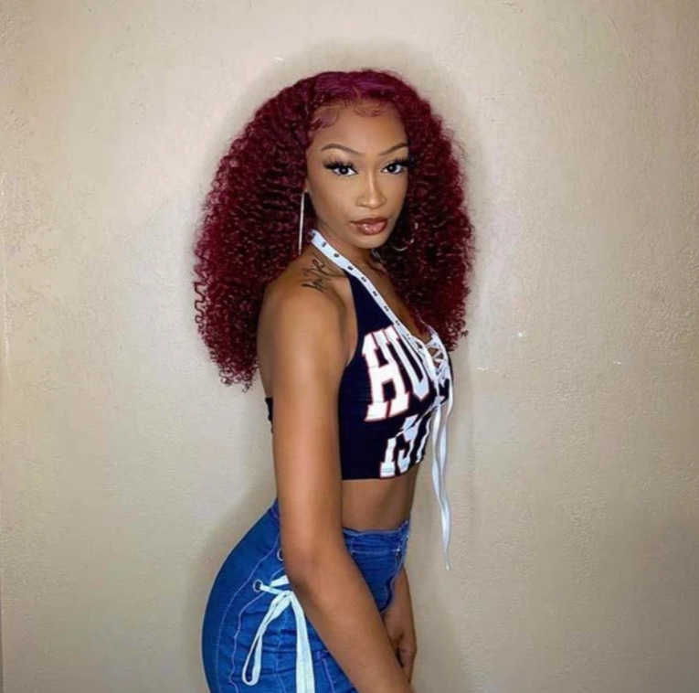 Hair Lace Wigs Black Small Wig Women's Long Curly Hair Medium Point Wine Red Chemical Fiber Headgear Wigs 
Hair Lace Wigs Black Small Wig Women's Long Curly Hair Medium Point Wine Red Chemical Fiber Headgear Wigs