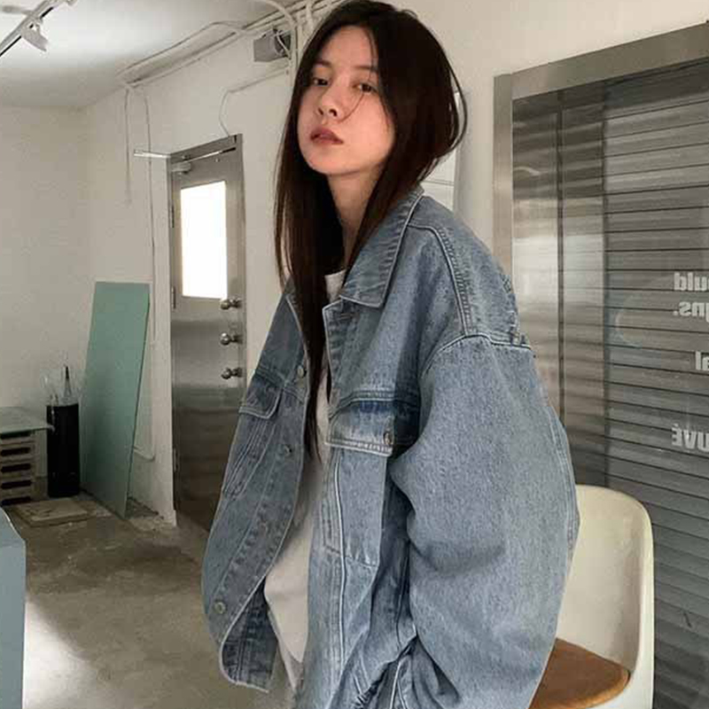 Fashionable retro denim jacket women 2022 spring and autumn new Korean version of loose casual loose-fitting blouse, Blue
Fashionable retro denim jacket women 2022 spring and autumn new Korean version of loose casual loose-fitting blouse, Blue