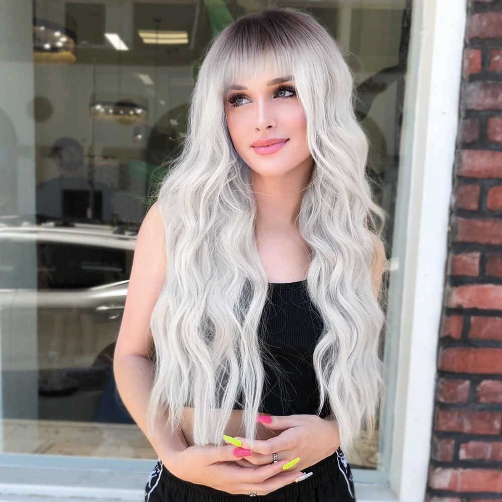 Hair Lace Wigs Style Long Curly Hair of Bangs Gradual Color Chemical Fiber Female Fashion Wig Head Cover, Gradient
Hair Lace Wigs Style Long Curly Hair of Bangs Gradual Color Chemical Fiber Female Fashion Wig Head Cover, Gradient