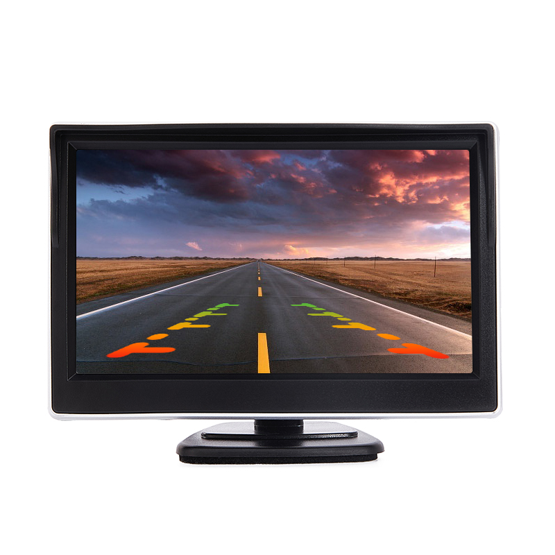 5 Inch TFT LCD Screen Car Monitor HD 800x480 Reversing Parking with 2 Video Input Rearview Camera