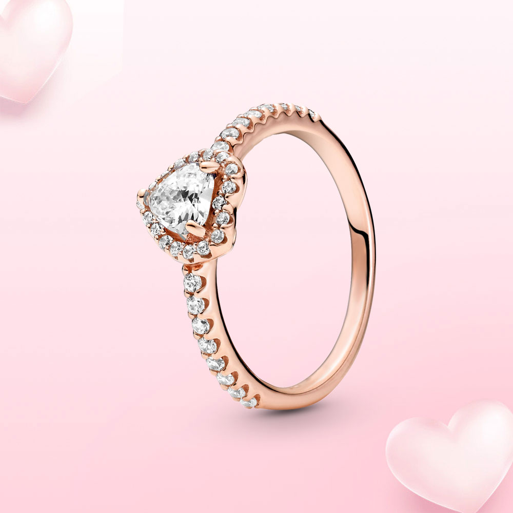 New Popular 925 Sterling Silver Rings Rose Luster Jewelry Fashion Beauty And Beast European And American Style Wedding Accessories
