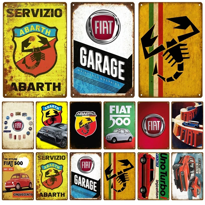 Abarth FIAT Metal Painting Retro Decorative House Metal Signs Plate Posters On The Wall Tin Sign Vintage Poster Decor Art Room Decoration 20cmx30cm Woo
Abarth FIAT Metal Painting Retro Decorative House Metal Signs Plate Posters On The Wall Tin Sign Vintage Poster Decor Art Room Decoration 20cmx30cm Woo