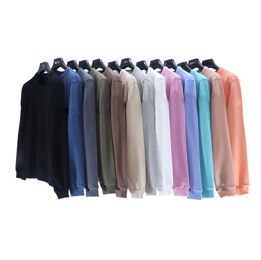 23SS STONE Mens hoodies Sweatshirts ISLAND embroidered round logo men women Couple Loose O-neck Sweatshirts Pullover with badge asian size 09