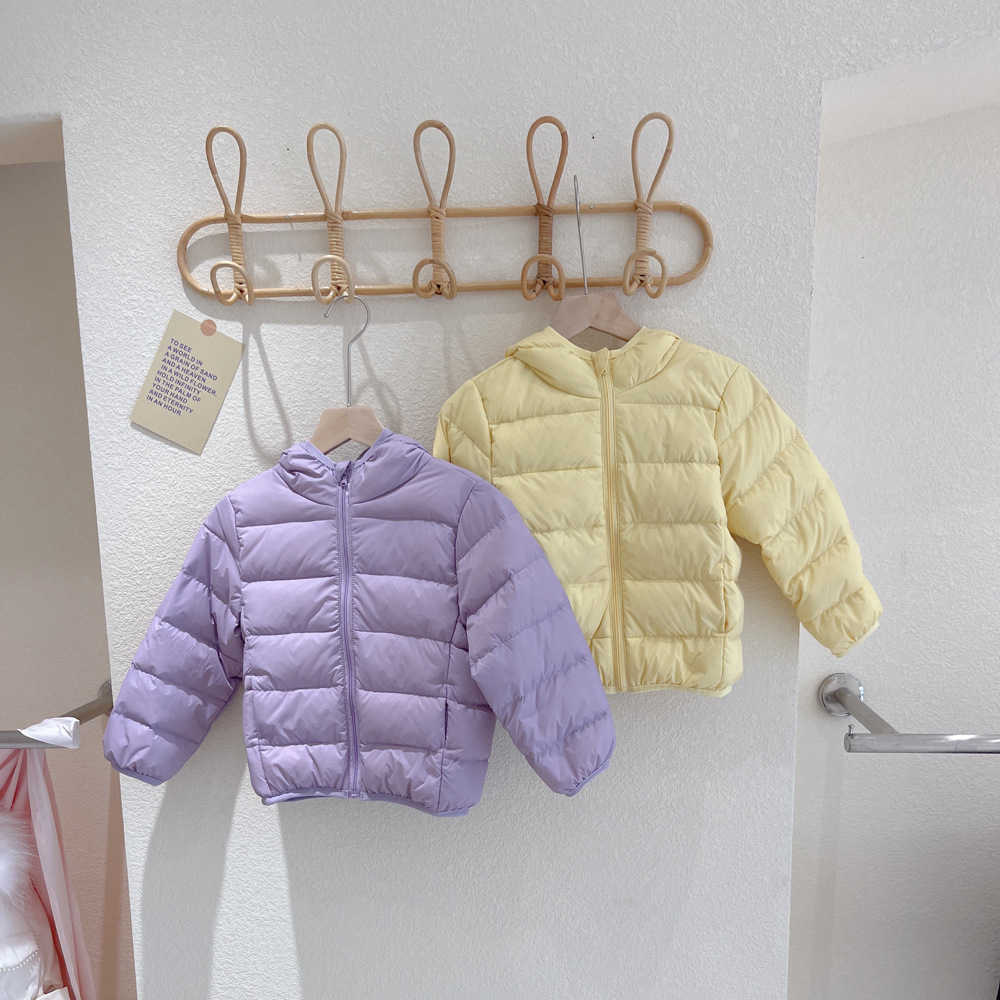 Children's light down jacket Short style boys and girls' children's Super light down jacket for middle and large children