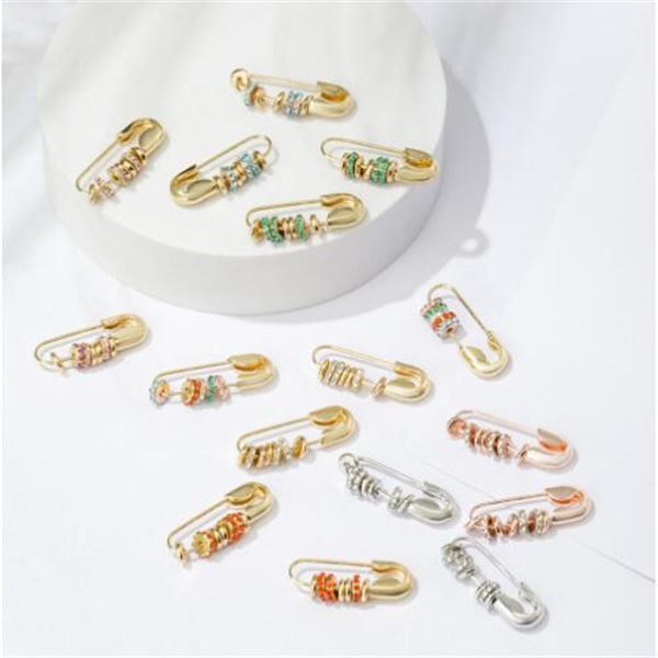 Charm Unique Punk Personality Safety Pin Stud Earrings for Women Gold Filled Charm Paper Clip Puncture Ear Jewelry GC1784