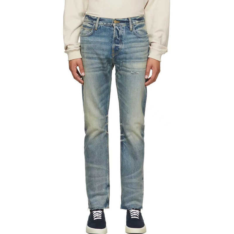 Fog Jeans Fashion Pants Men's Line Washed Brand High Street Men Broken Justi Biber Ripped Hip Hop Slim Fit Designer Luxury, Blue
Fog Jeans Fashion Pants Men's Line Washed Brand High Street Men Broken Justi Biber Ripped Hip Hop Slim Fit Designer Luxury, Blue